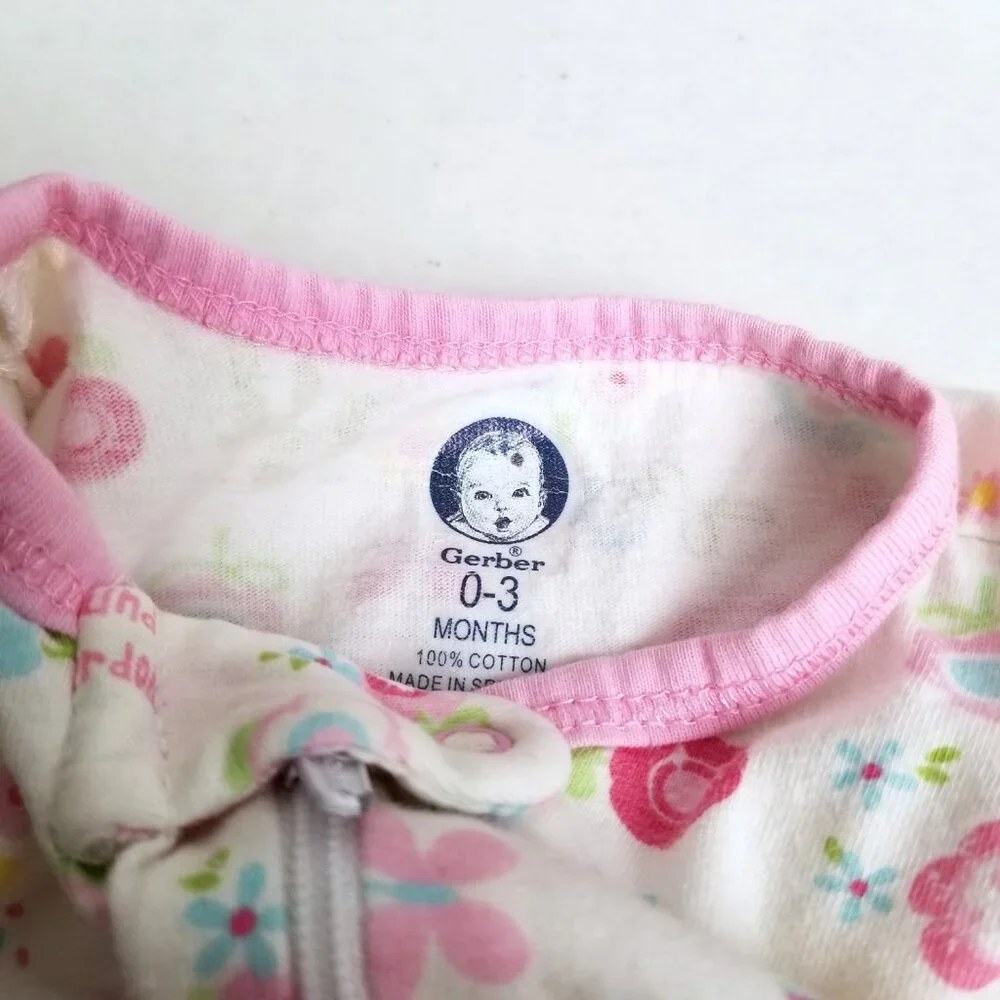 Baby Girl 4pc Bundle Carter's Gerber Sleepers Pants NB 0-3M Daddys Princess